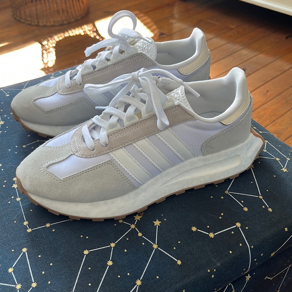Adidas white tennis shoes